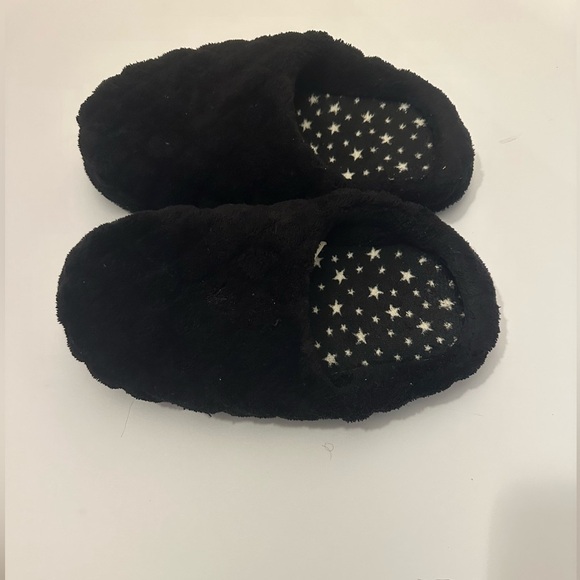 Secret Treasures Black Plush Slippers with Studded Design - Picture 4 of 4